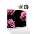 thumbnail image 2 of Pink Rose Wall Art for Living Room,Canvas Picture Wall Decor for Bathroom Bedroom,Vintage Abstract Garden Flower Floral Black Painting Artwork for Office Kitchen Hallway Dining Room Decor 20"x24", 2 of 8