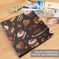 thumbnail image 4 of FORMRS 3 Ring Photo Album 4"x6" Self Adhesive Large Capacity PU Leather Cover, Chocolate Cakes, 4 of 8