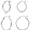 silver, variant on Kezef Hoop Earring Set of 3 Sterling Silver 2mm Hoop Earrings for Women 10 15 & 20mm