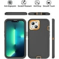 thumbnail image 4 of Entronix Heavy Duty Case Designed for iPhone 14, Shockproof Triple Layer Rugged Case (Orange), 4 of 5