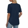 thumbnail image 5 of Hurxie T-Shirts for Women - Short Sleeve Basic Tees Soft Crew Neck Trendy Summer Tops for Casual Outfits Navy M, 5 of 7