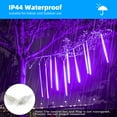 thumbnail image 6 of DAYBETTER Purple Meteor Shower Lights Outdoor,20 inches 10 Tube 540 LED Christmas Waterproof Falling Rain Lights for Garden Yard Porch Wedding Party Christmas Decor, 6 of 8