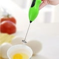 thumbnail image 3 of Clearance! Milk Frother Handheld Electric Coffee Beverage Mixer Stainless Steel Foam Green, 3 of 9