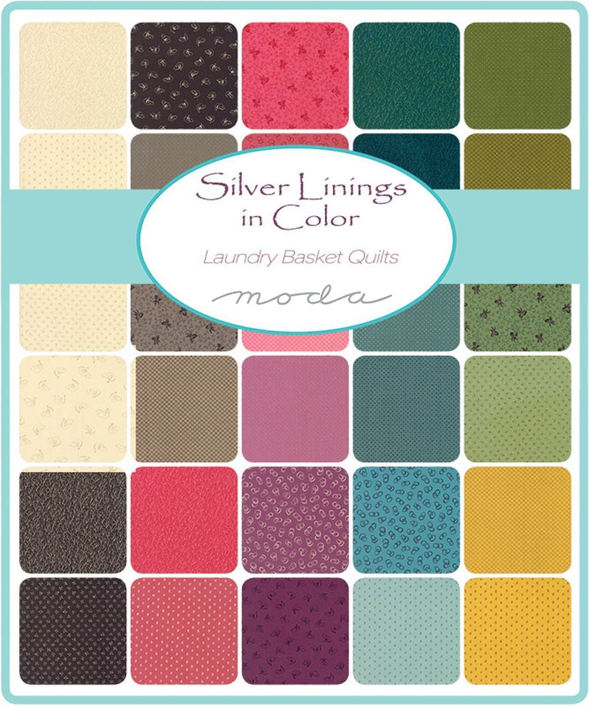 Moda Charm Pack~Silver Linings~Laundry Basket Quilts~ 5/"x 5/" Squares~100/% Cotton