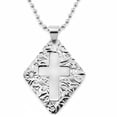 thumbnail image 5 of West Coast Jewelry Women's Cross Diamond-Shaped Steel Necklace - 24", 5 of 8