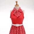 thumbnail image 4 of 1950s Polka Dot Dresses for Women Vintage Rockabilly Retro Short Sleeve Tie Midi Dress V Neck Sleeveless Bodycon Sundress Cocktail Party Evening Prom Gown 2026 Spring Summer Dresses, 4 of 7