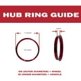 thumbnail image 3 of Wheel Accessories Parts Set of 4 Hub Centric Ring 72.56mm OD to 56.1mm Hub ID, Metal (Wheel Hub Ring, 4 Pack, 72.56 mm OD to 56.10 mm ID Wheel Centerbore, Metal), 3 of 7