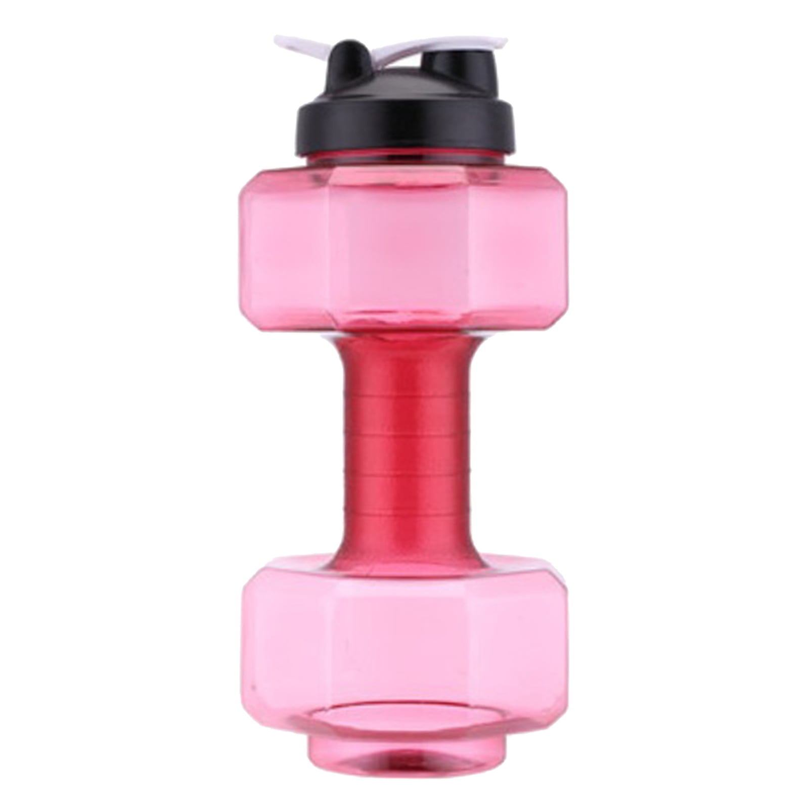 Fitness dumbbells weight strong water drinking bottle 2600ml red