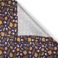 thumbnail image 3 of Ambesonne Cinnamon Color Kitchen Curtains, Autumn Cartoon Leaf, 55"x24", Indigo Marigold and Caramel, 3 of 3