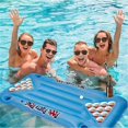 thumbnail image 5 of Inflatable Pool Party Floating Raft Multifunctional Beer Pong Air Mattress Inflatable Beer Pong Table for Beach Swimming Pool Camping_Perfect Gift, 5 of 5