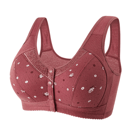 

Women s Full Figure Bra with Convenient Front Button Bra for Middle-aged Females Wear 40/90 Caramel Color