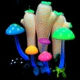 thumbnail image 4 of Glowing Artificial Mushroom Aquarium Plant Decor Luminous Ornament Decoration for Fish Tank Landscape, 4 of 8
