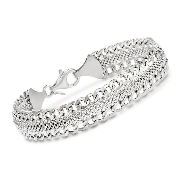Ross-Simons Italian Sterling Silver Curb-Link Bracelet, Women's, Adult