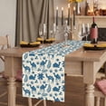 thumbnail image 2 of Table Runners 72 Inches Long Dress Scarves, Tropical Plants Farmhouse Kitchen/Dining Table Runner, Coffee Tablerunners, Summer Farmhouse Vintage Blue Camels 18x72 Inch, 2 of 9