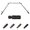 Black, variant on Phillipe 13/16" Bay Window curtain rod 20"-36", 38"-72" - Black