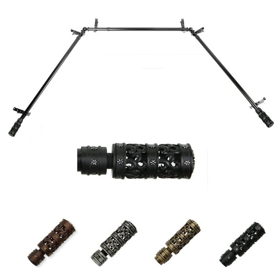 Phillipe 13/16" Bay Window curtain rod 20"-36", 38"-72"