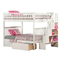 Leo & Lacey Full Over Full Staircase Storage Bunk Bed