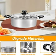 Ihvewuo Egg Poacher Cookware, Stainless Steel Poached Egg Maker Pot, Egg Poaching Pan with 4 Cups, Poached Egg Cooker Pot for Induction Cooktop Gas Cooktop 8.66x7.87x2.68in