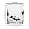 thumbnail image 2 of Halloween Juice Glass 14 Ounce Bat Themed Drinking Cocktails Glasses For Party Cute Double Old Fashioned Reusable Cups For Home Bar Glass&Bottle, 2 of 4