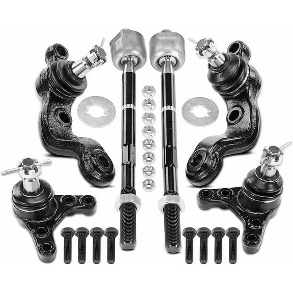 A-Premium 6Pcs Front Suspension Kit, Upper Lower Ball Joint, Inner Tie Rod End, Compatible with Toyota Tacoma 1995 1996 1997 1998 1999 2000 2001 2002 2003 2004 2.4L 3.4L RWD