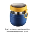 thumbnail image 4 of Bearachild Fiambrera de 600ml de acero inoxidable, portátil, para escuela, senderismo, comida, frutas, contenedor de desayuno, fiambrera lavable para Mostrada Azul Bearachild HA072903-01, 4 of 6