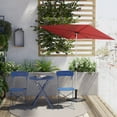 thumbnail image 2 of GRANDPATIO Outdoor 6x4 Ft Rectangular Balcony Umbrella, 360°Tilt & Rotation Flat Umbrella Shade, Red, 2 of 8