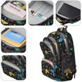 thumbnail image 4 of Game Controller Black Pattern Backpack for School, Cute School Bag with Adjustable Shoulder Straps and Padded Back, 16.9"x12.6"x5.9", 4 of 5