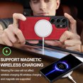 thumbnail image 3 of Allytechgroup Case for Samsung Galaxy S21 Ultra, 2 In 1 Wallet Stand Case with Detachable Card Holder Support Wireless Charging Shockproof Magnetic Back Cover for Samsung Galaxy S21 Ultra, Red, 3 of 13