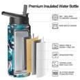 thumbnail image 2 of Camouflage Insulated Stainless Steel Water Bottle with Straw & Cleaning Brush – 18 Oz | Leakproof, BPA-Free, 304 Stainless Steel, Wide Mouth, Travel Mug for Car, Gym, Office, 2 of 5