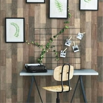 Dark Weathered Plank Peel & Stick Wallpaper, Brown