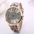 thumbnail image 2 of Reloj con correa de PU con estampado floral para mujer Reloj de pulsera de cuarzo de aleación con esfera grande (marrón), 2 of 3