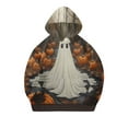 thumbnail image 6 of Odeerbi Teen Boys Girls Halloween Hoodies Ghost Print Hooded Sweatshirts Crewneck Oversized Hooded Sweatshirt 4-14 Years Kids Fashion Long Sleeve Pullover Tops Gray, 6 of 6