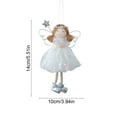 thumbnail image 3 of Daiosportswear 3.9x0.8x5.5in Christmas Angel Doll Decoration,1-Pack Metal/Plastic/Cloth Ornament,Golden/Silver,Tree Pendant,Festive,Durable,for Home/Party,Thanksgiving/Birthday/Christmas Gift, 3 of 6