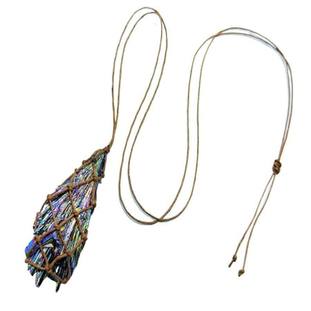 

Topaty Black Tourmaline Necklace Irregular Raw Stone Pendant for Women