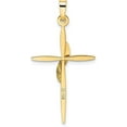 thumbnail image 3 of Gold 14k Two-tone Solid Methodist Cross Pendant - 35mm, 3 of 6