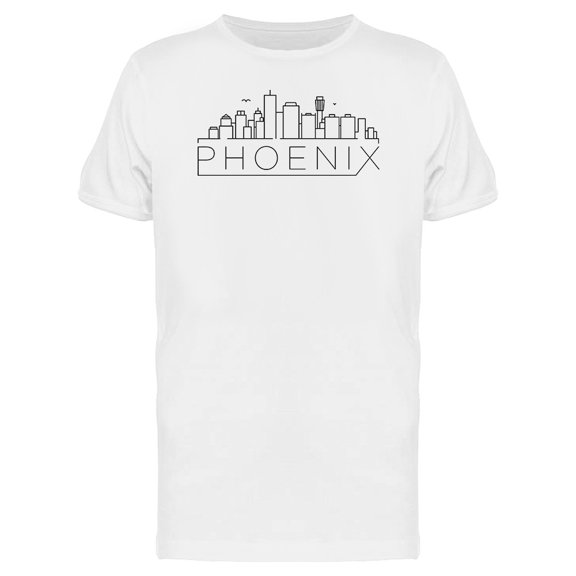 Phoenix City Skyline Landmark T-Shirt Men -Image by Shutterstock, Male Medium