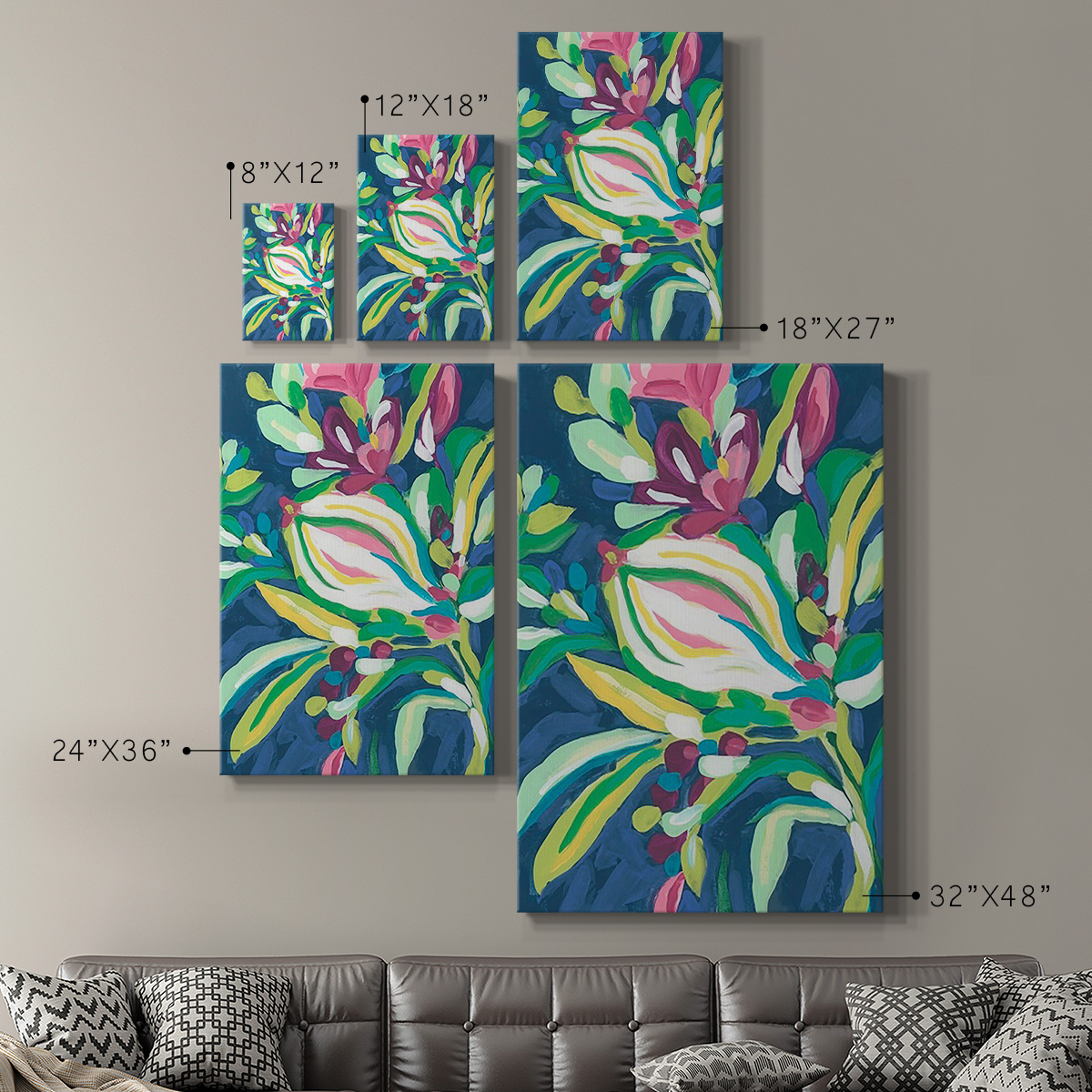 Blue Tropics II Premium Gallery Wrapped Canvas - Ready to Hang
