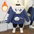 thumbnail image 2 of Gubotare Fleece Jackets Toddlers Girls Fleece Jacket Full Zip Fall Winter Soft Coat Outwear with Pockets Size 1T 2T,(Navy 1-2 Years), 2 of 5