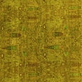 thumbnail image 1 of Ahgly Company Machine Washable Indoor Square Abstract Yellow Modern Area Rugs, 8' Square, 1 of 4