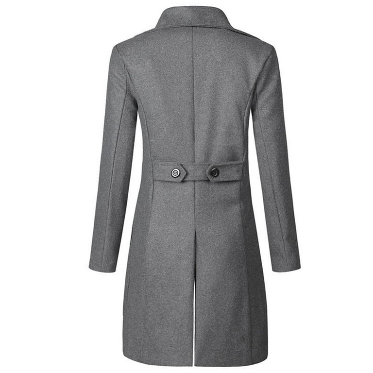 ジャケット・アウター DOUBLE WOOL LONG COAT - GREY Zig Zag Gray Double Face Wool Long Coat – Vivian Seven