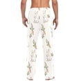 thumbnail image 4 of FORMRS Mens Pajama Pants with Pockets Cotton Sleepwear Lounge Bottoms Sizes S-2XL, Beige Rabbits and Carrots, 4 of 7