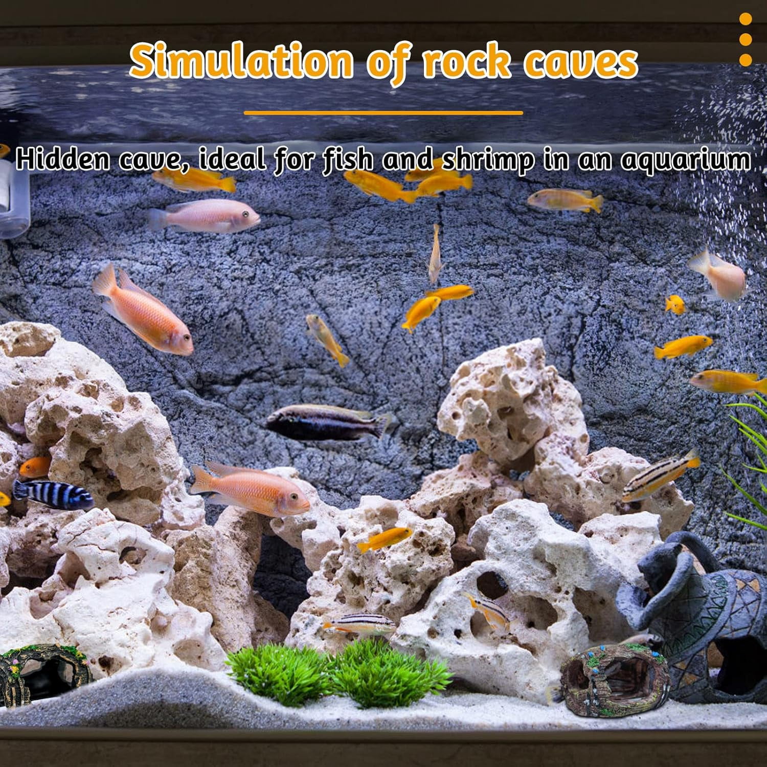 Broken Barrel Aquarium Decorations, Caves Hide Hut Fish Tank Ornaments, Shipwreck Theme Landscaping Hideouts Accessories