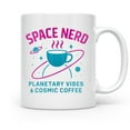 thumbnail image 2 of Stargazer's Neon Delight 11 oz Coffee Mug - For Space Lovers White Ceramic Gift, 2 of 6