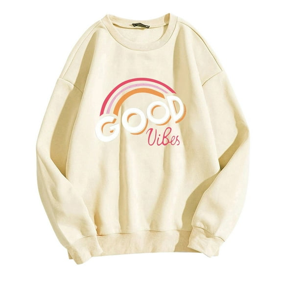 Tops For Women Relaxed Fall Sweatshirts For Women Clearance Under $10.00 Fuzzy Crewneck Y2K Womens Pullover Sweaters Deals Of The Week Clearance