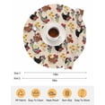 thumbnail image 6 of 13 Inch Round Placemats Set of 6, Farmhouse Rooster Non Slip Heat Insulation PP Table Mats, Vintage Watercolor Flowers Beige Washable Place Mats for Kitchen Dining Party Table Decor, 6 of 7