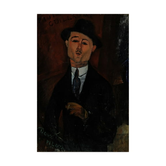 Modigliani 'Paul Guillaume, Novo Pilota' Canvas Art