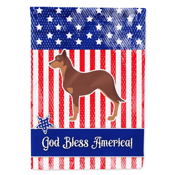 Carolines Treasures BB3329GF USA Patriotic Australian Kelpie Dog Flag Garden Size  Small multicolor