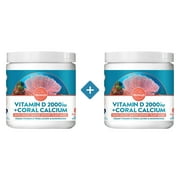 TRUWILD Vitamin D - Plant Based – from Lichen, Best Vegan D3 with Coral Calcium for Immune Support, Healthy Muscle Function, Bone Health, and Calcium Absorption with Ocean Minerals - 2 Pack