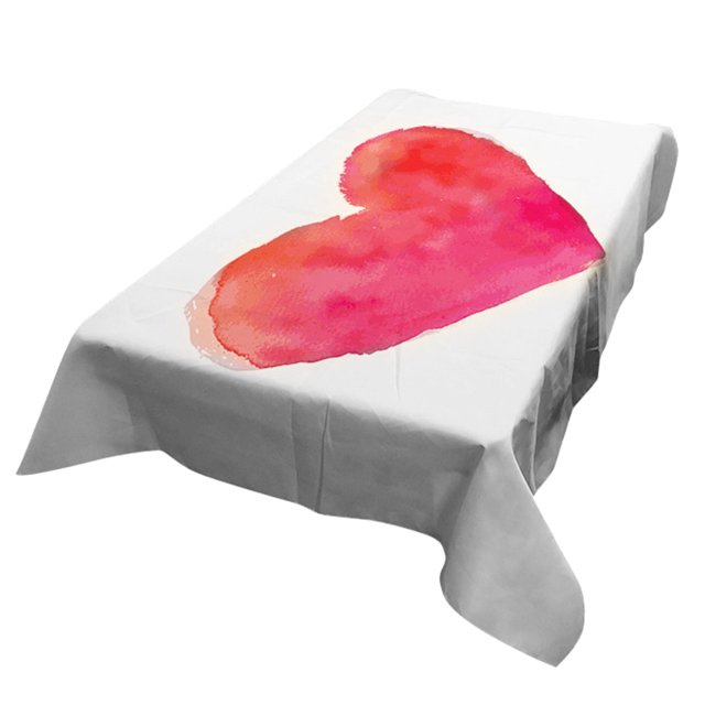 Mantel impermeable con estampado de corazón de amor, cubierta protectora para mesa de té, 100x140cm(ZB2007-7), 1 ud.