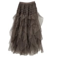 thumbnail image 2 of Womens Maxi Skirt Flowy High Waisted Tiered Layered Long Skirt Color Coffee Size One Size, 2 of 4